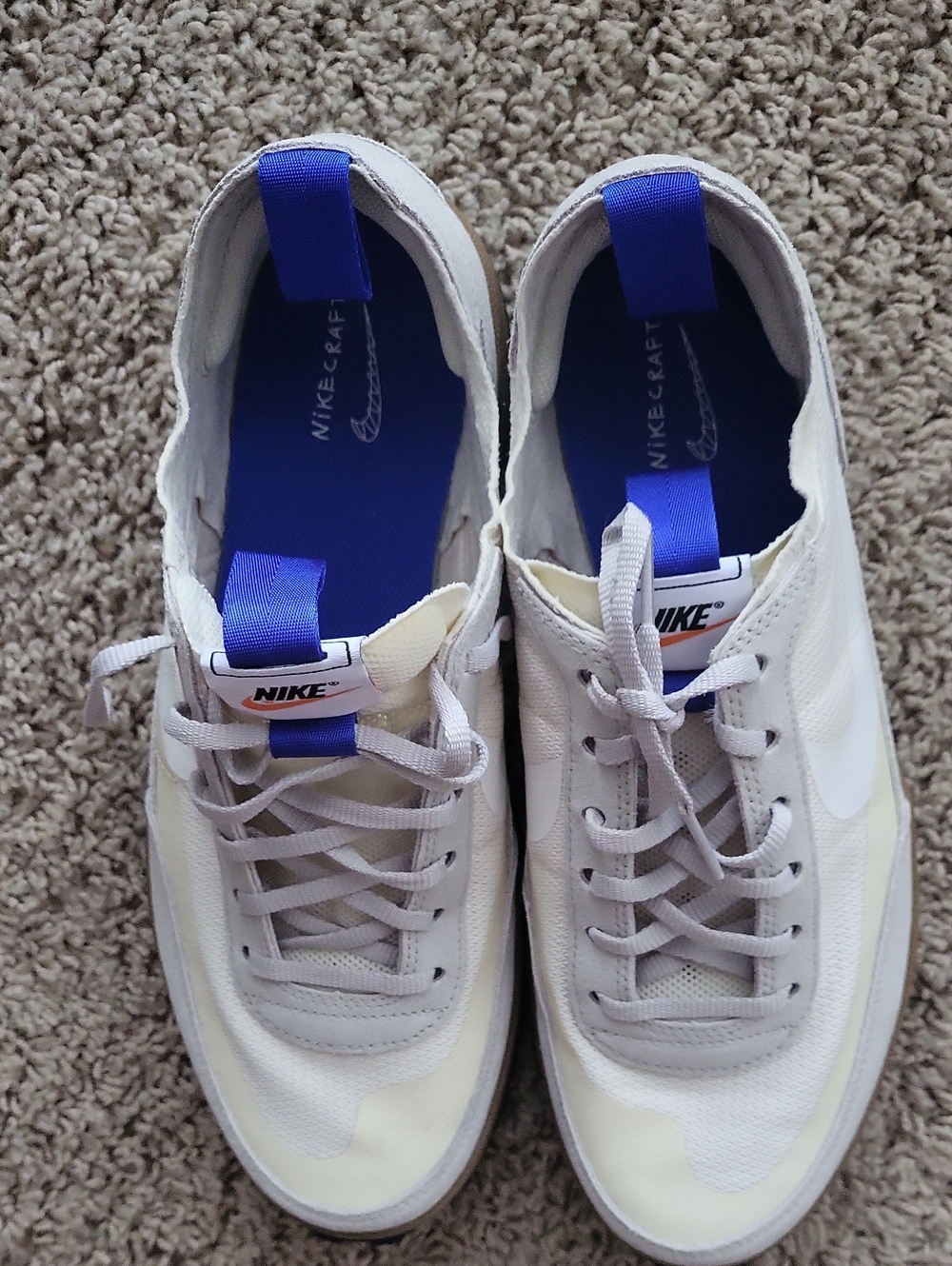 Nike Craft Tom Sachs General Men’s Cream and Royal Blue Shoe